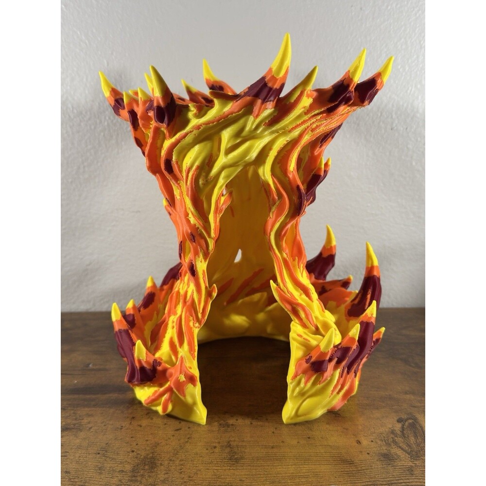 Fire Effect Display Diorama 3D Printed Superpower Fire Action Figure Stand